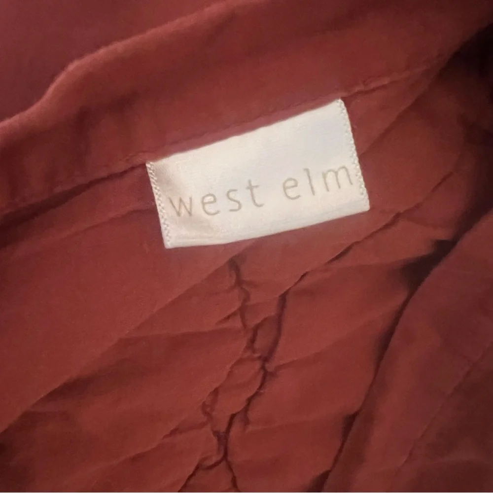 West Elm Quilted Terracotta Euro Square Pillow Sham - 1